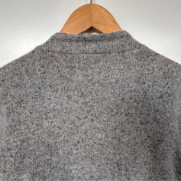 Joie • Gray Speckled Waterfall Marled Wool Cardigan Sweater - Picture 9 of 11